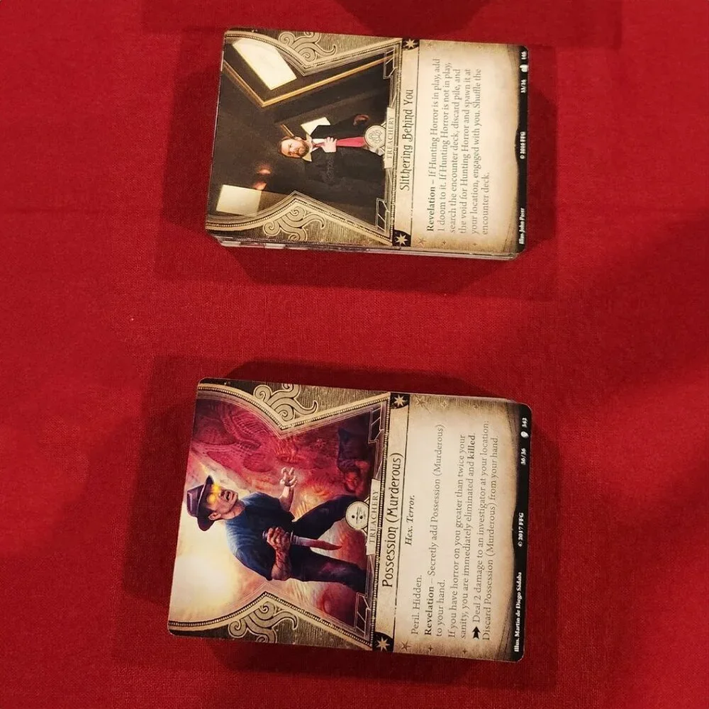 Arkham Horror Card Game with Extra Decks, Horror Fantasy game Pre-owned perfect